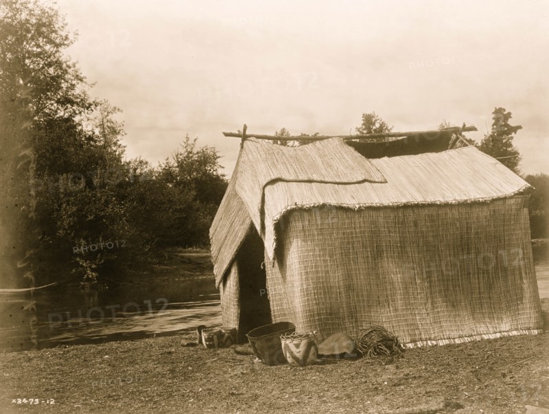 A mat house, Skokomish 1913