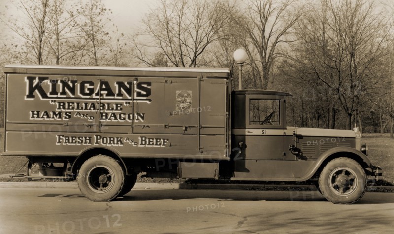 Kingan's "Reliable" Hams and Bacon, Fresh Pork and Beef Delivery Truck