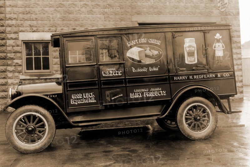 Harry H. Redfearn & Co. Delivery Truck - Good Luck Evaporated Milk & Cheese