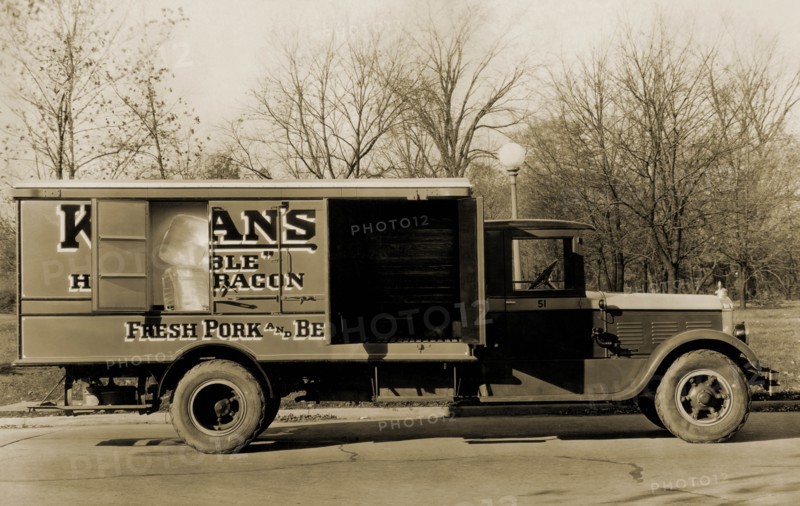 Kingan's "Reliable" Hams and Bacon, Fresh Pork and Beef Delivery Truck
