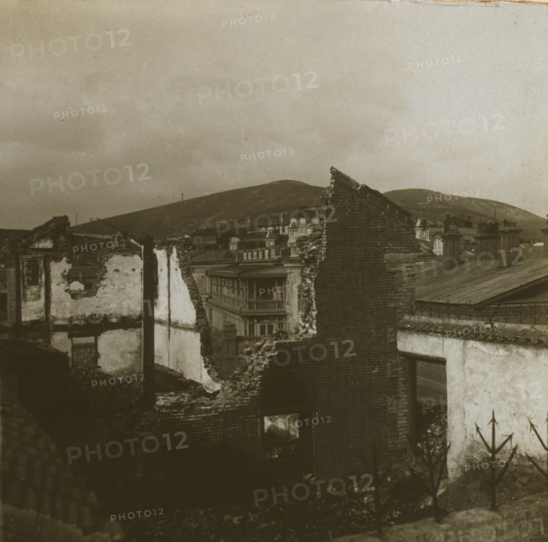 Abandoned palace of Viceroy Alexieff, destroyed by Japanese shells - Port Arthur 1905