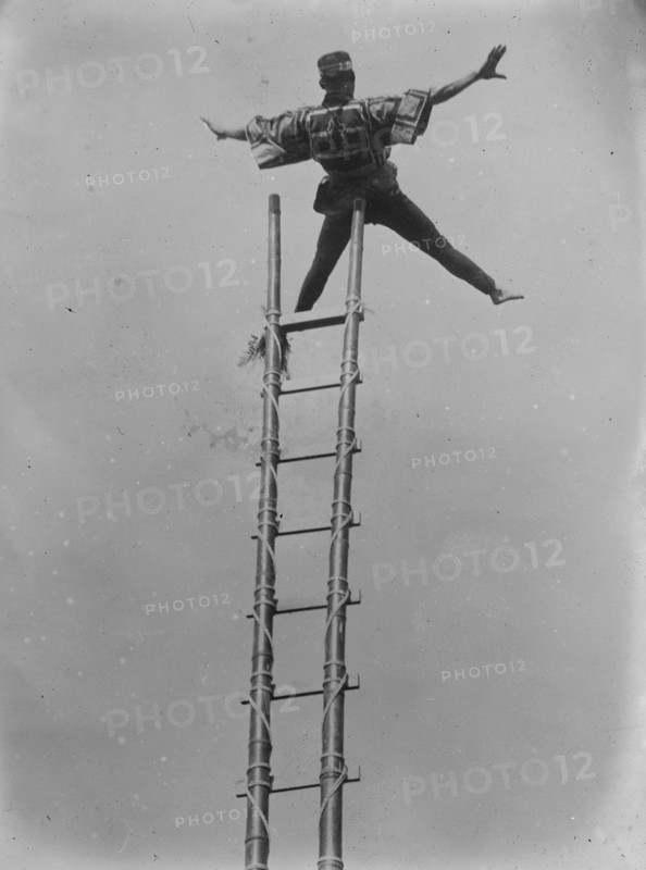 Acrobatic Performance of a Japanese Fireman