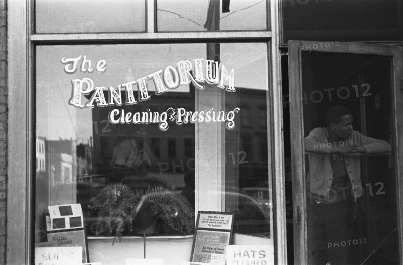 African American A cleaning and pressing shop in Urbana, Ohio 1935