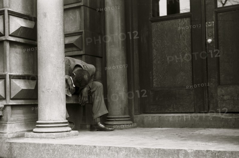 African American Homeless man 1940