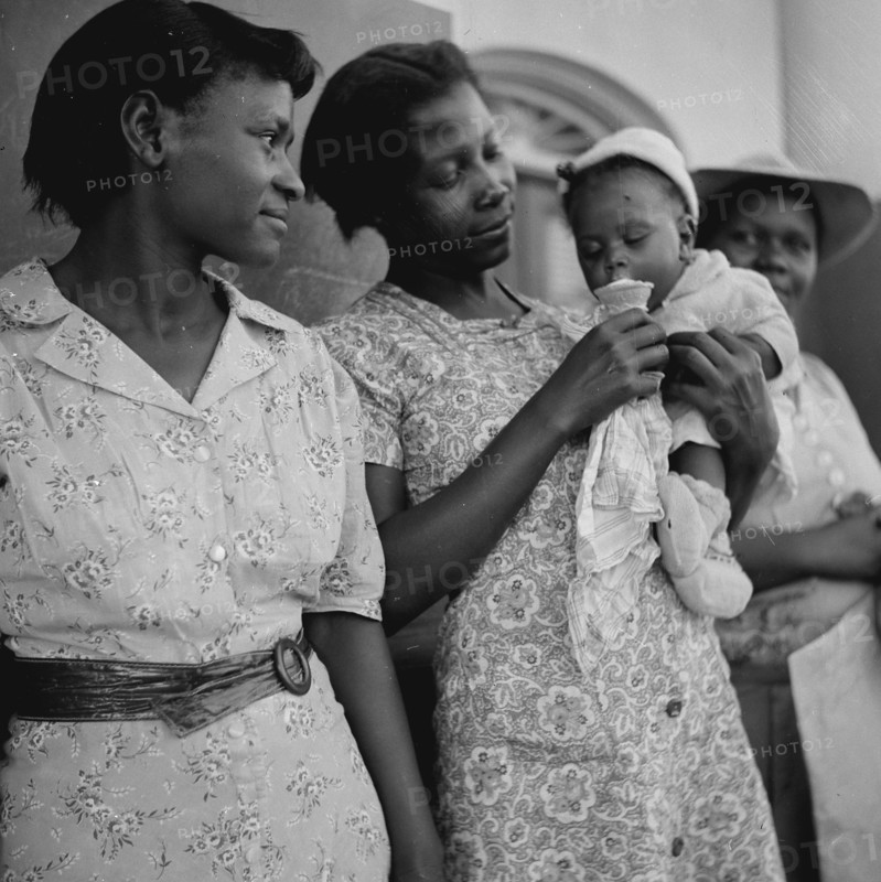 African American Women in front of the bank 1943