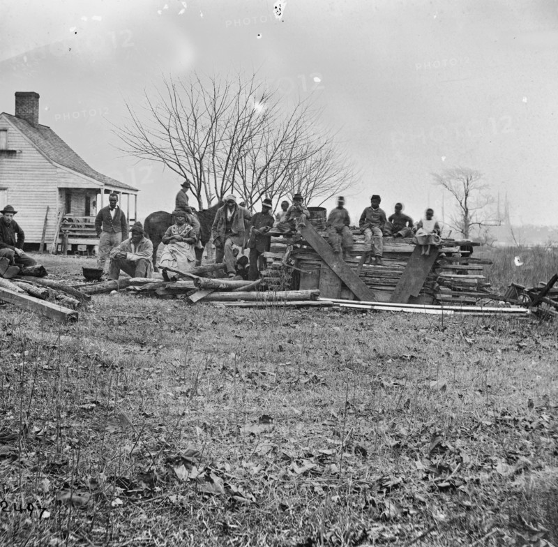 Black group at Aiken's farm 1863