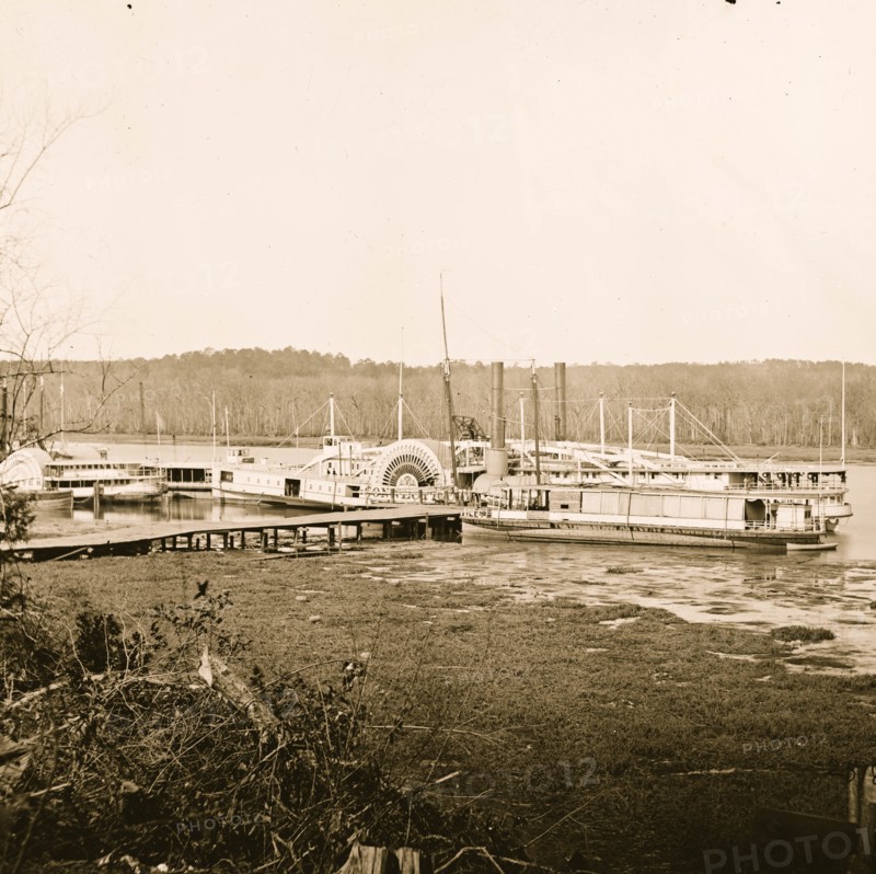 Appomattox River, Virginia. Medical supply boat CONNECTICUT 1864