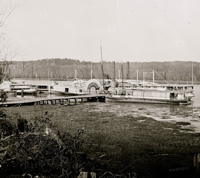 Appomattox River, Virginia. Medical supply boat CONNECTICUT 1863