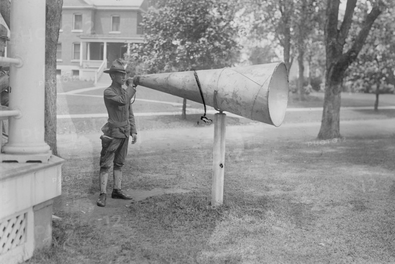 Army Bugler employs Large Megaphone to Wake Everyone