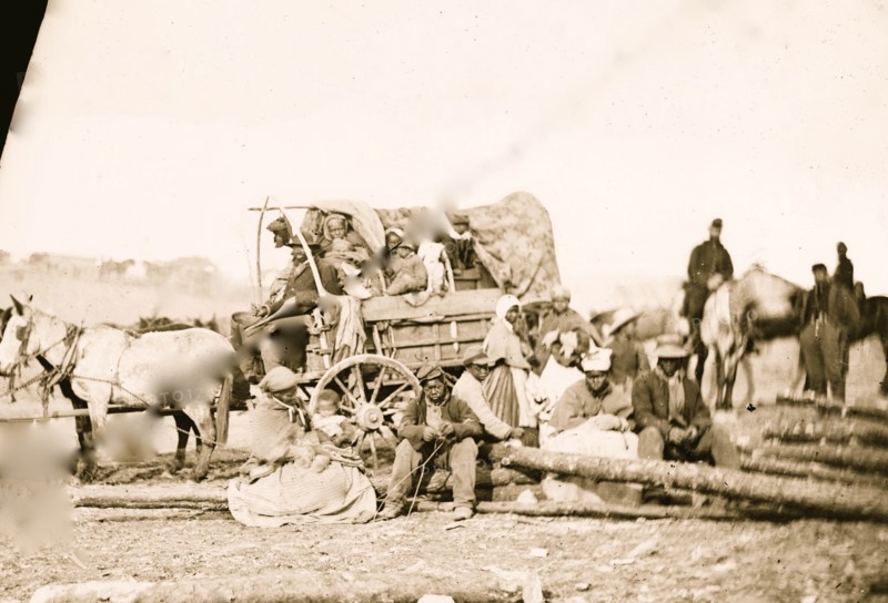 Arrival of Black Family Contrabands 1863