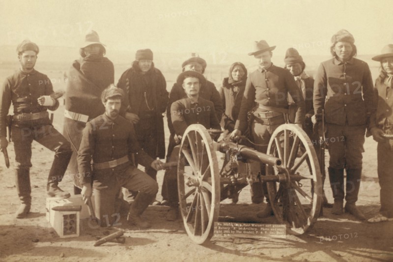Artillery Gunners with field piece 1890