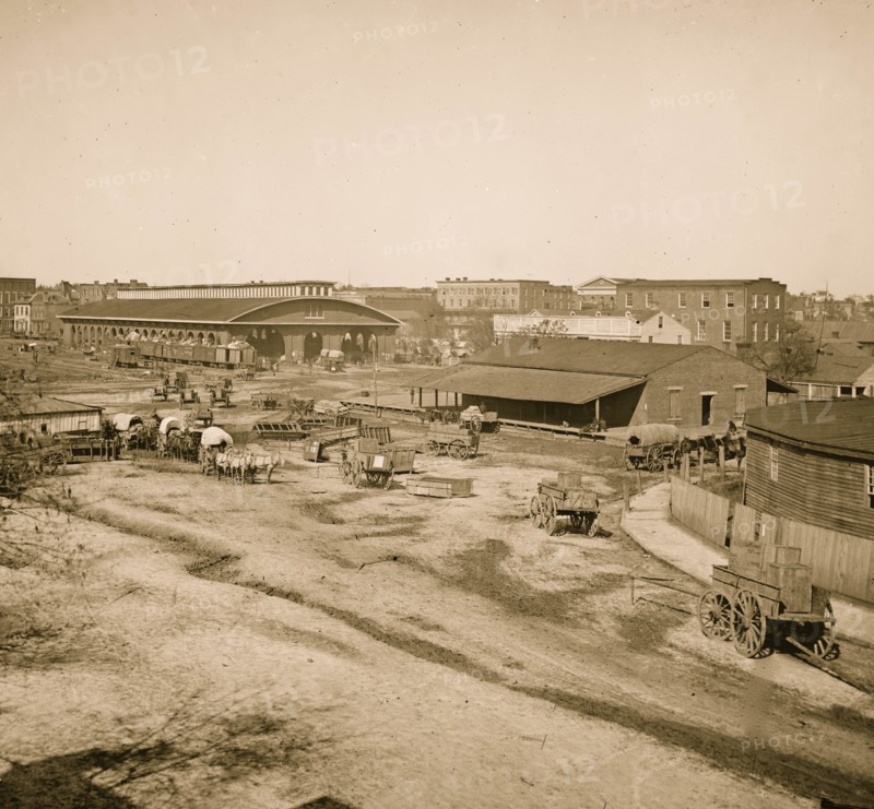 Atlanta, Ga. Railroad depot and yard 1864