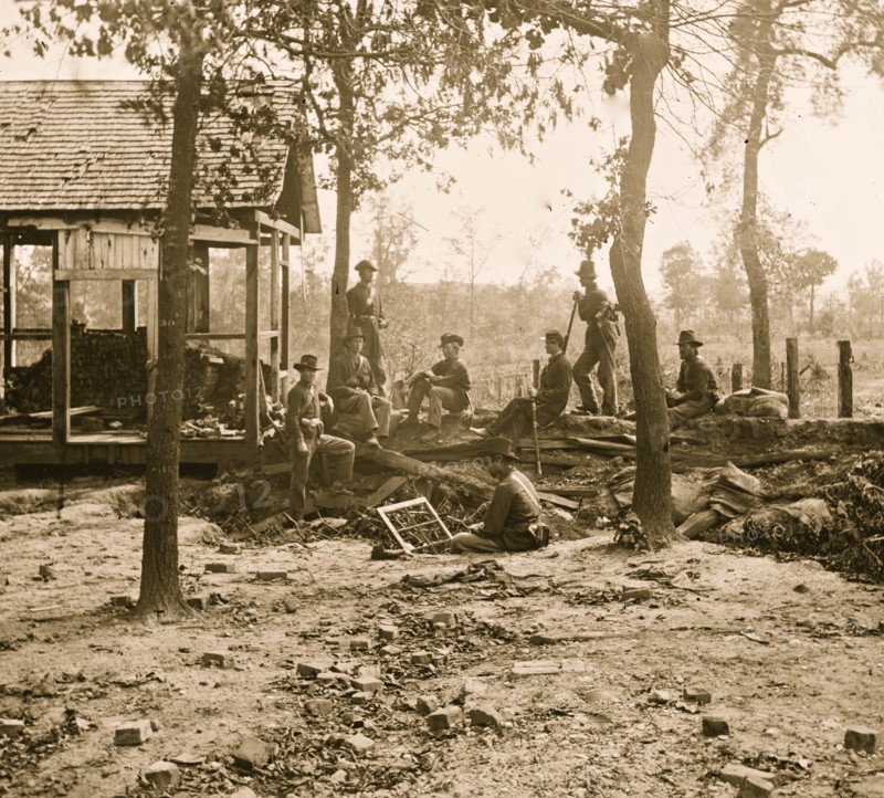 Atlanta, Ga., vicinity. Federal pickets before the city 1864