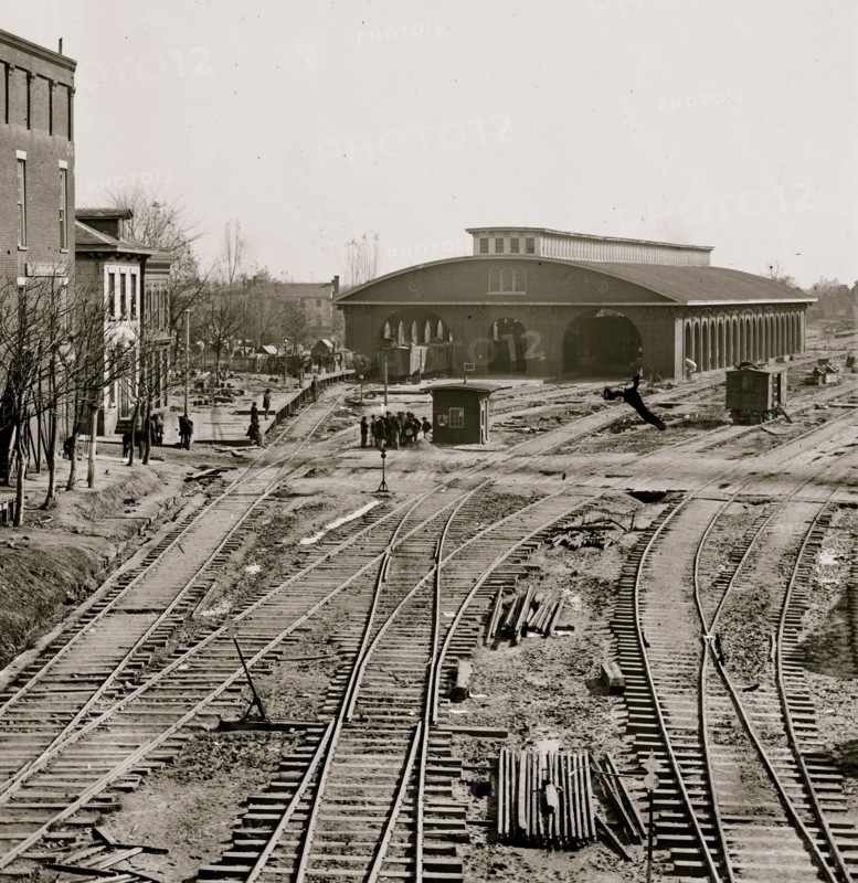 Atlanta, Georgia. Railroad depot 1864