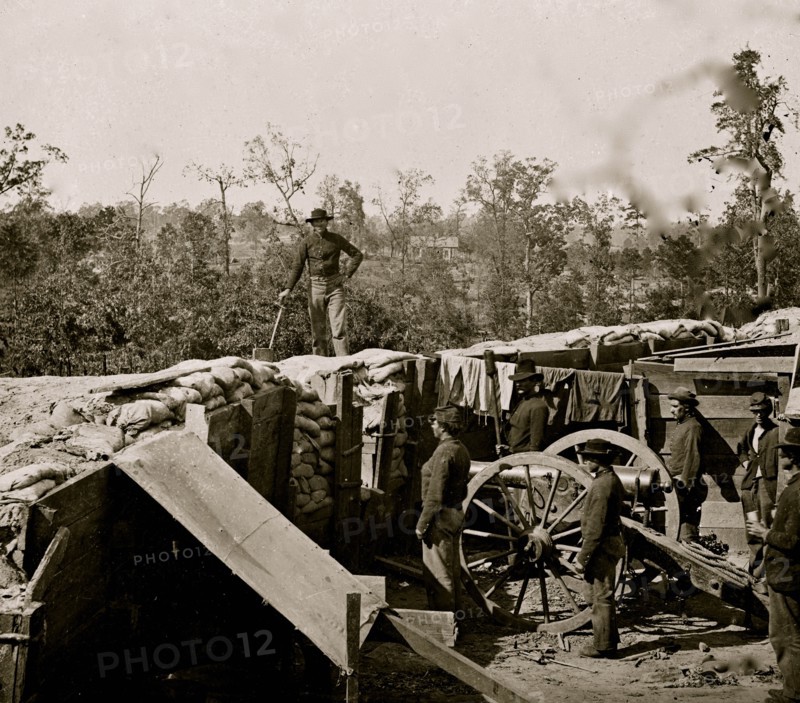 Atlanta, Georgia. Sherman's men in Confederate fort 1864