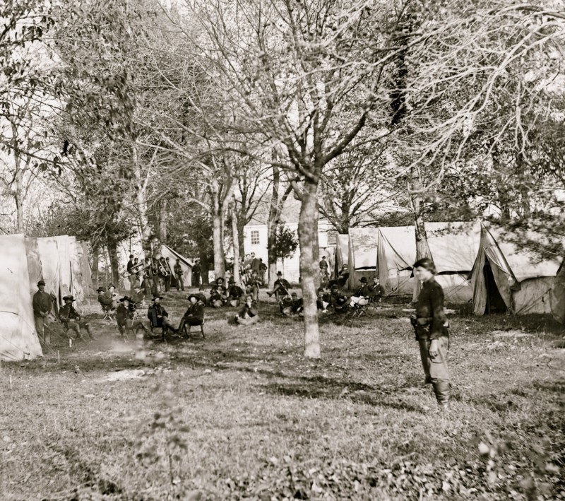 Auburn, Virginia. Evening music at General Alfred Pleasonton's headquarters 1863