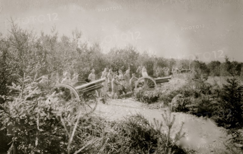 Austrian artillery in Russian Poland,  1916