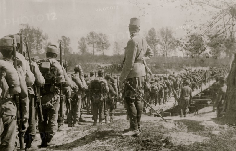 Austrians crossing the Wislocka River