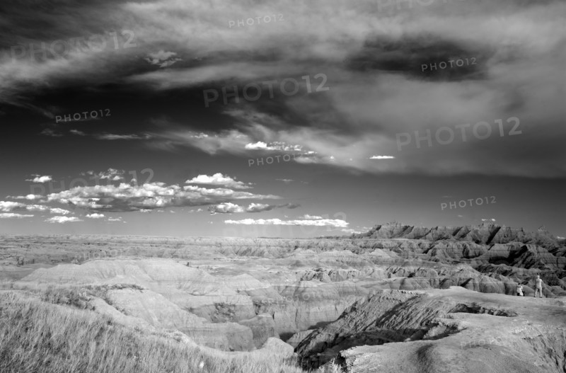 Infrared view of the Badlands. Badlands National Park, South Dakota 2007