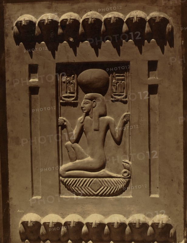 Bas-relief of Ramses II found at ?aqqarah, Egypt. 1880