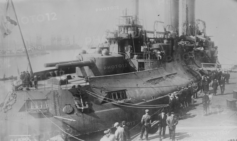 Battleship Tsarevich docked at Port of New York 1905