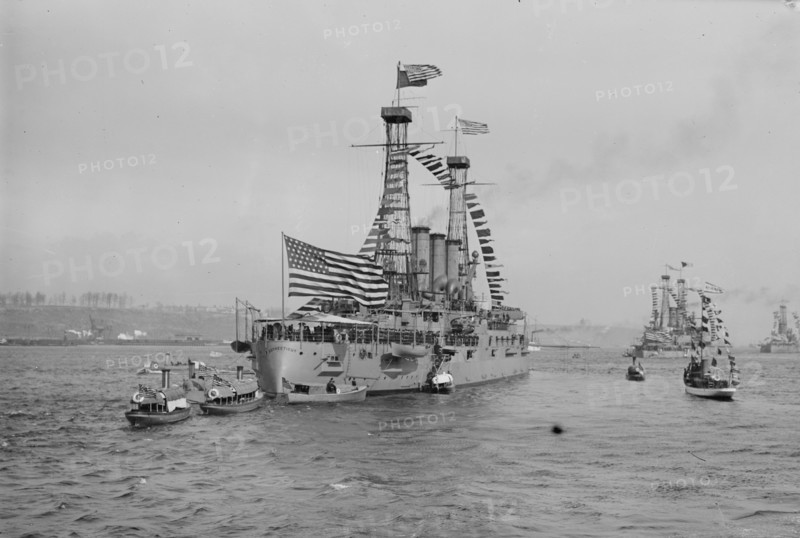 Battleships Connecticut & Mayflower 1912