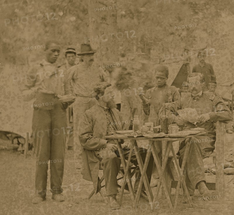 Bealeton, Virginia. Captain Henry P. Smith's mess. Company D, 93d New York Volunteers 1863