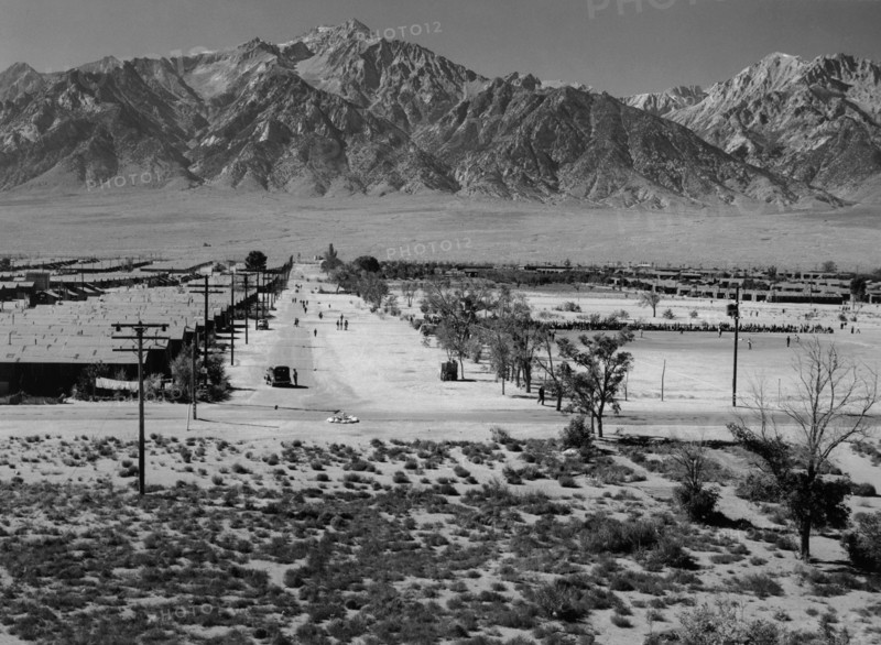 Manzanar Relocation Center from tower 1943