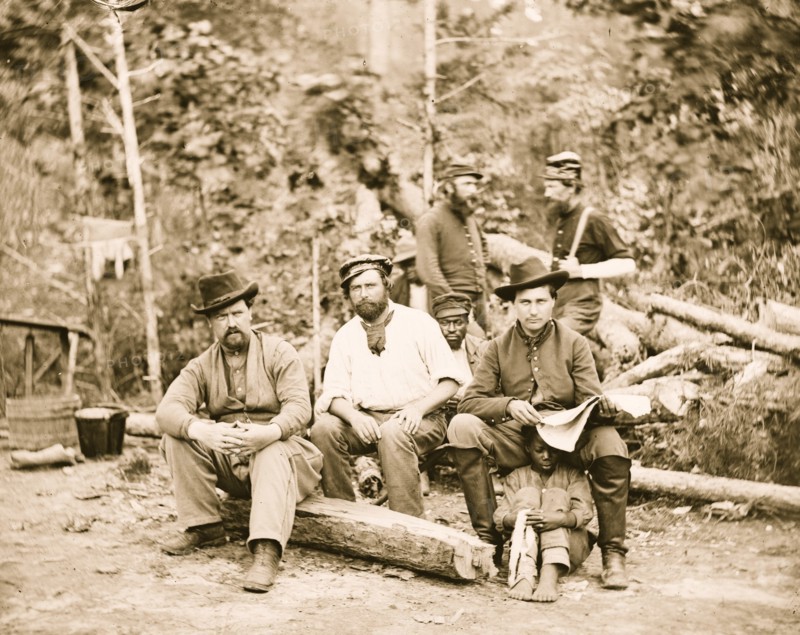 Blacks & Whites Mingle at Foller's Farm at Cumberland Landing 1862