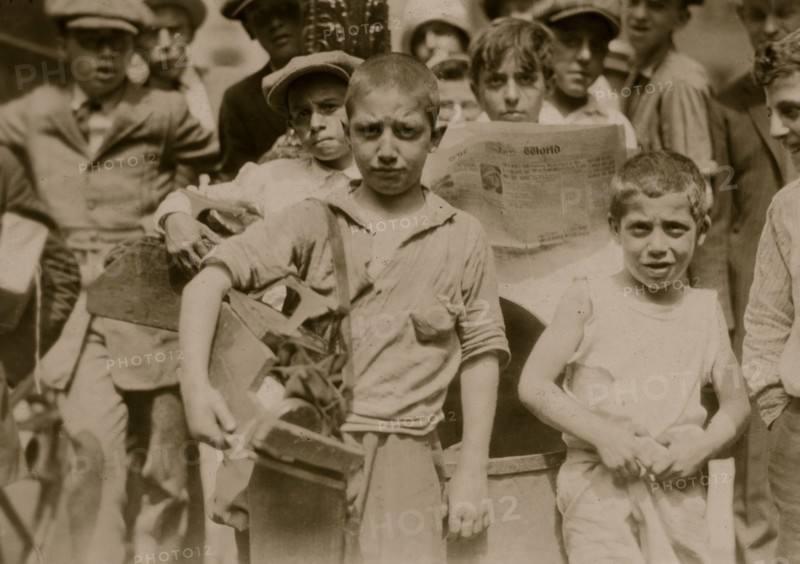Bootblacks in and around City Hall Park, New York City - July 25, 1924 1924
