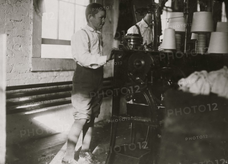 Boy working in Talladega Hosiery Mills 1910