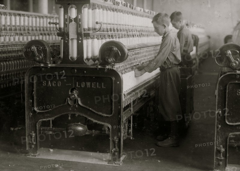 Doffers - Boss said 14 and 15 years old. Indian Orchard Cotton Mill 1917