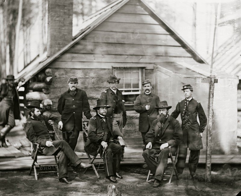Brandy Station, Va. Gen. Rufus Ingalls and staff, Chief Quartermaster, and officers, Army of the Potomac headquarters 1864