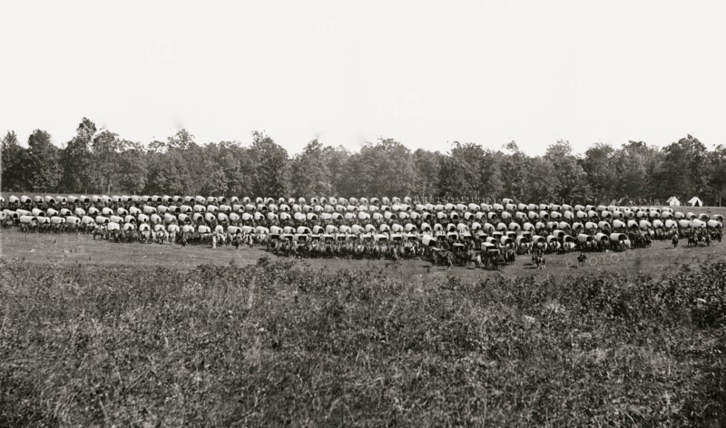 Brandy Station, Va., vicinity. Large wagon park 1864