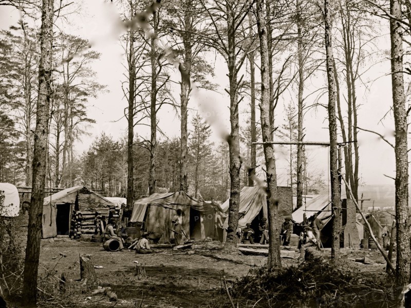 Brandy Station, Virginia. Telegraph Corps camp 1864