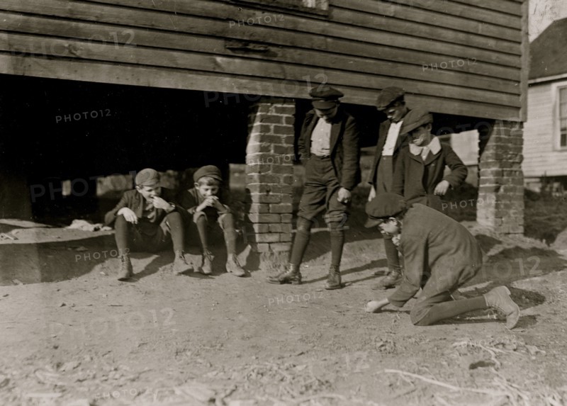 A Game of Marbles at Lunch 1908