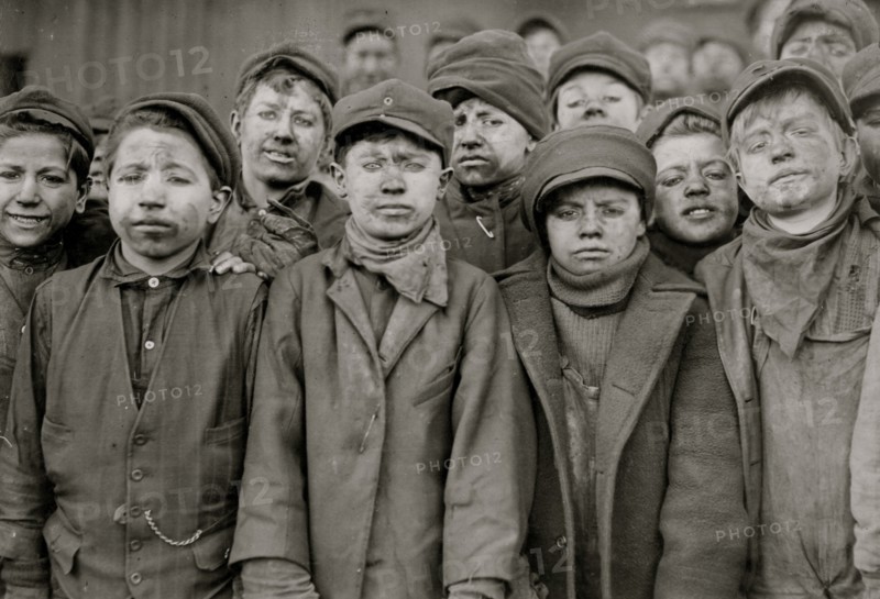 Breaker boys in #9 Breaker, Hughestown Borough, Pa. Coal Co.  1908