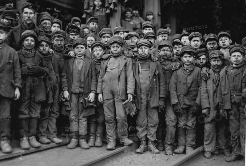 Breaker boys working in Ewen Breaker of Pennsylvania Coal Co. 1908
