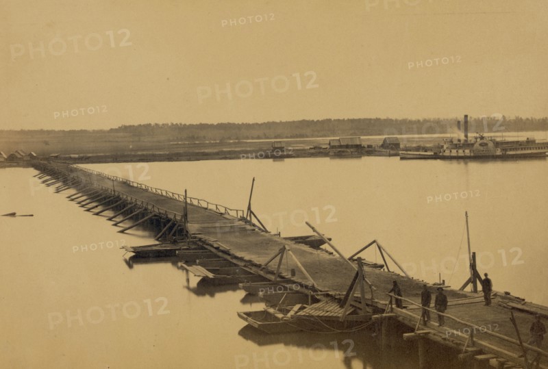 Bridge built by Engineer Corps, James River 1863