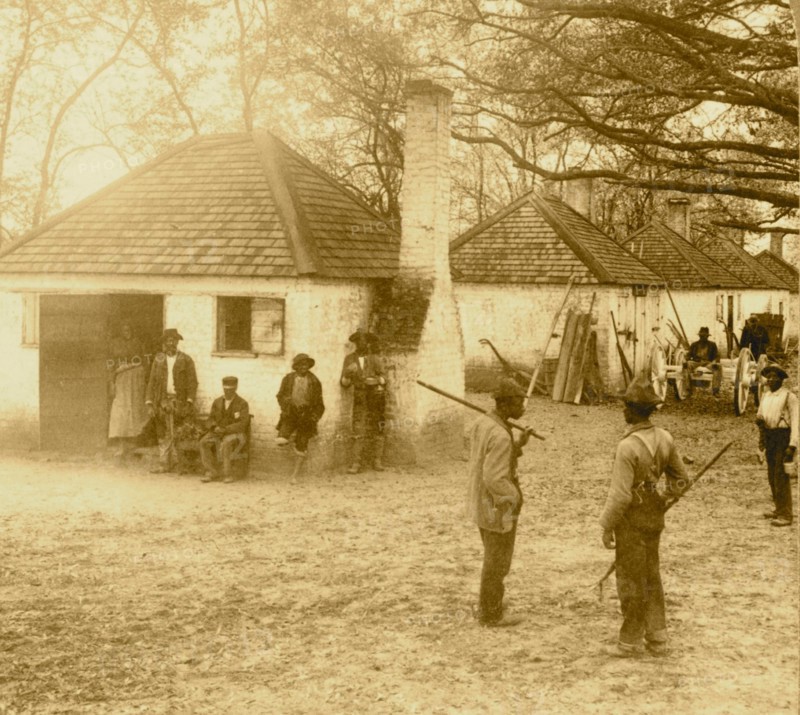 Cabins where slaves were raised for market--The famous Hermitage, Savannah, Georgia