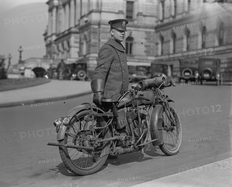 Capitol Police on Motorcycle 1924