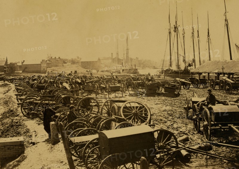 Captured guns at Richmond  1865