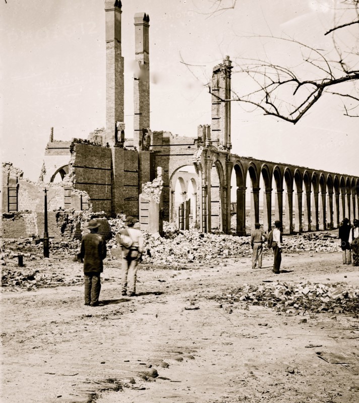 Charleston, S.C. Ruins of the North Eastern Railroad depot 1865