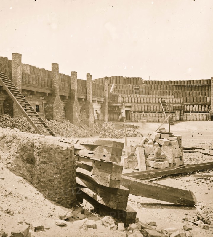 Charleston, South Carolina. Interior view of Fort Sumter 1865