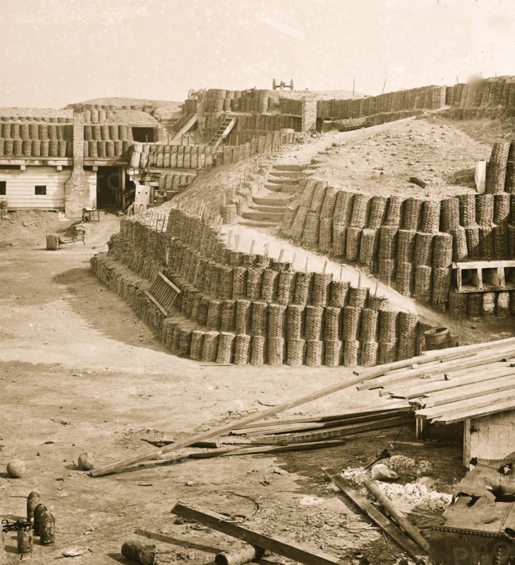 Charleston, South Carolina. Interior view of Fort Sumter 1865