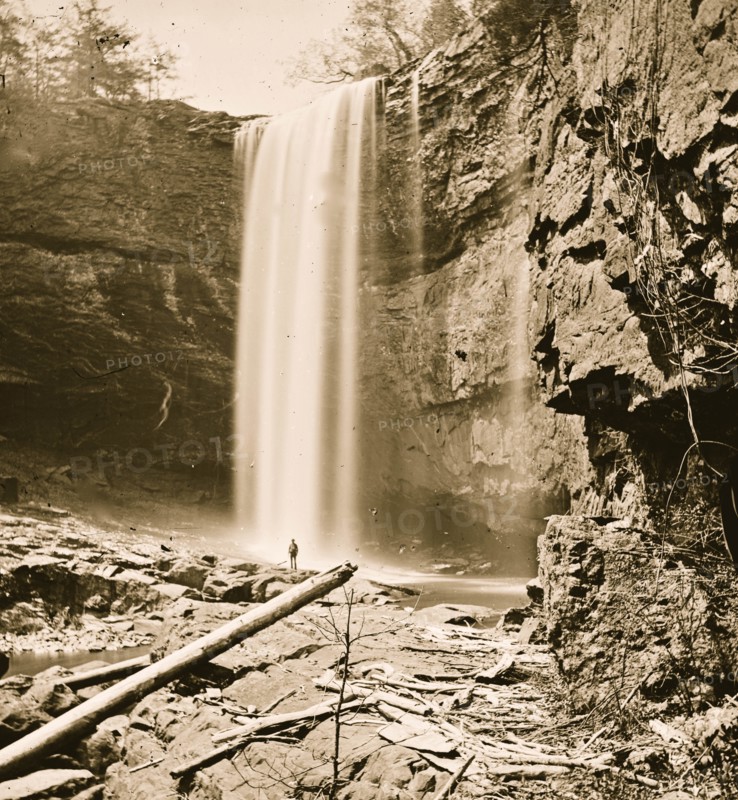 Chattanooga, Tennessee (vicinity). Lulu Falls, Lookout Mt 1864