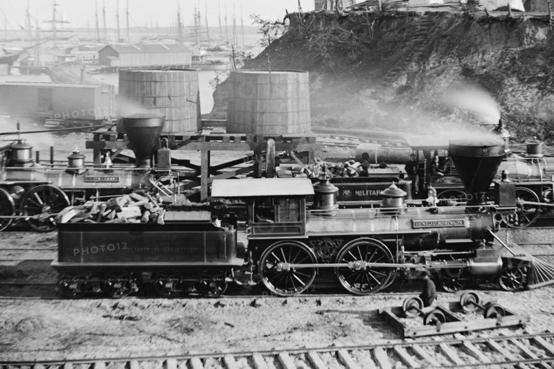 "Gen. J. C. Robinson" and other locomotives of the U.S. Military Railroad 1864