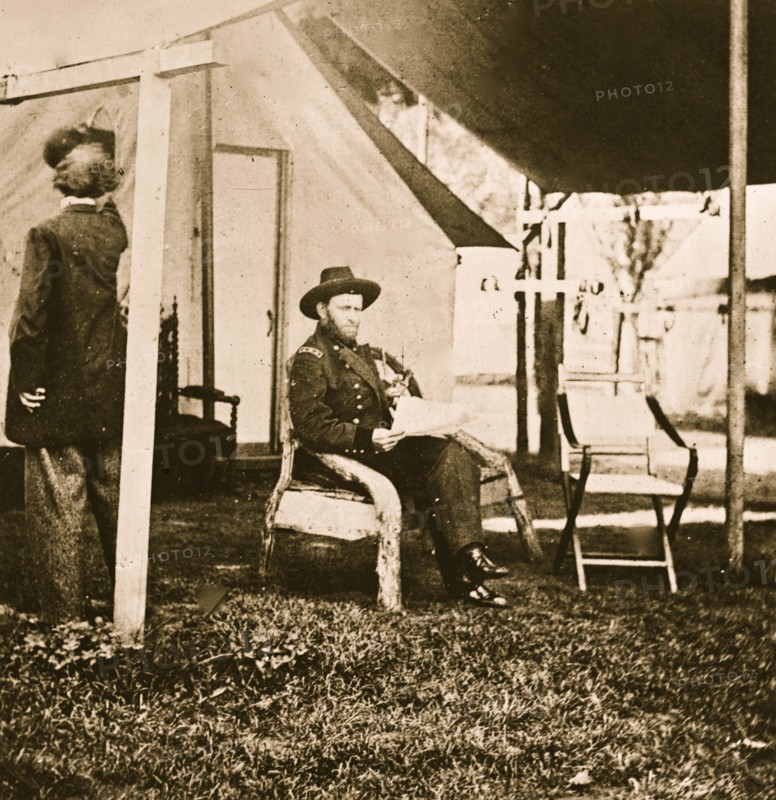 Cold Harbor, Virginia. U.S. Grant at his headquarters 1863