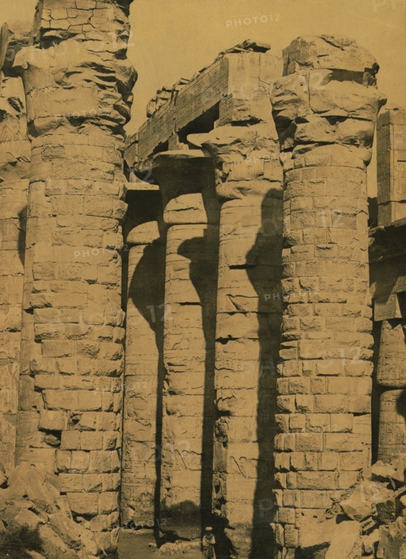Columns of a temple, Thebes, Egypt 1880