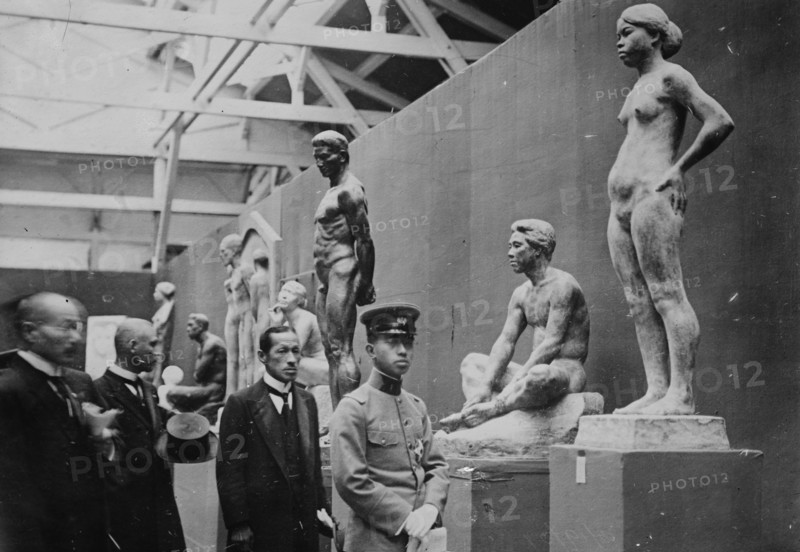 Crown Prince of Japan in the Hall of Statues